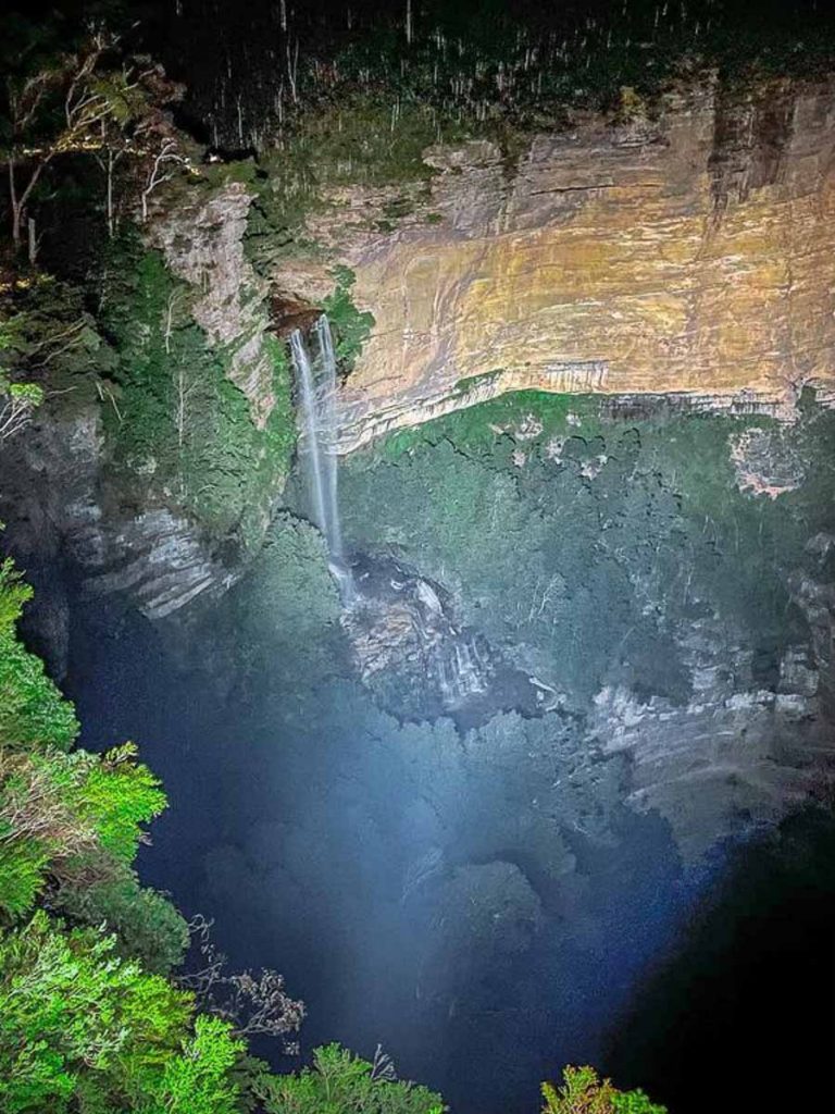 Katoomba Falls At Night - Australia Itinerary