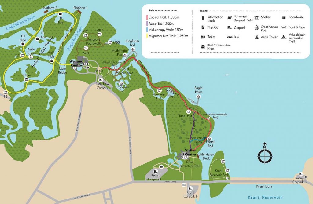 Map of Park - Sungei Buloh Wetland Reserve