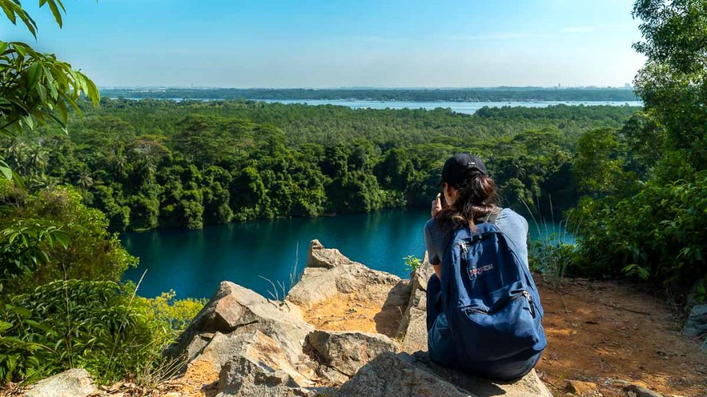 Girl at Summit of Puaka Hill — Things to do in Singapore 