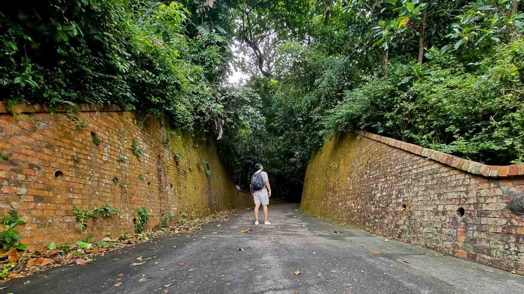 The wall of cutting bricks - Labrador Park Guide