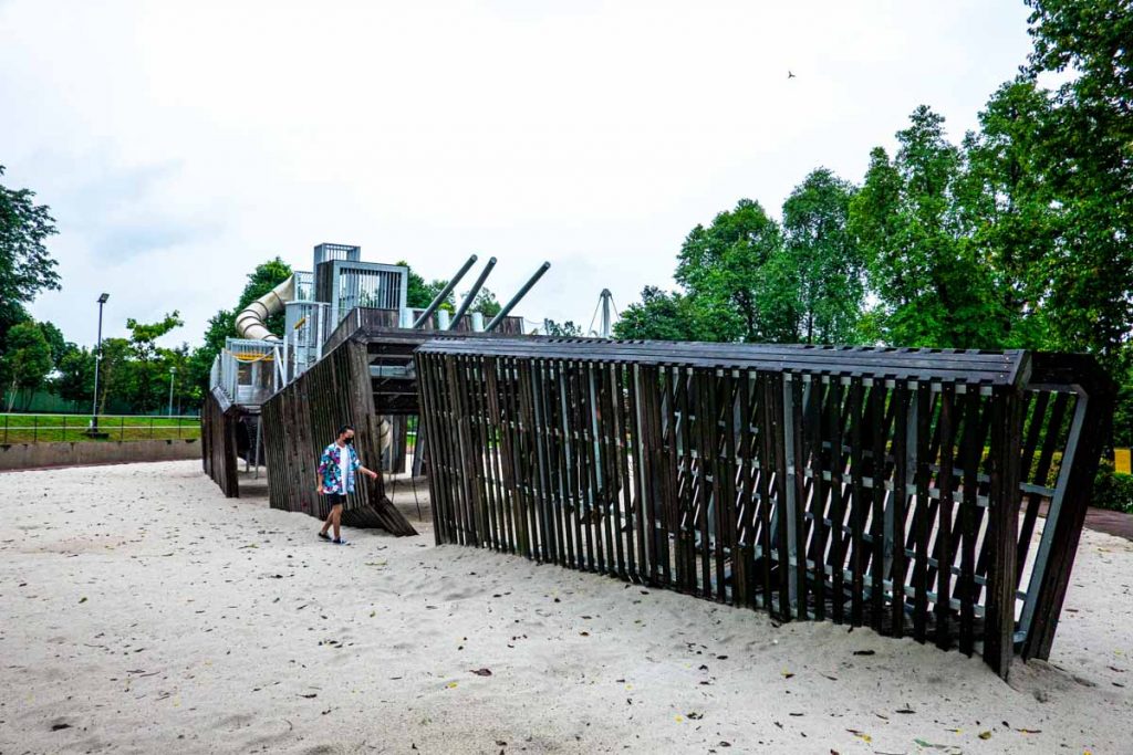 Battleship playground at Sembawang Park - Sembawang Heritage Trail guide