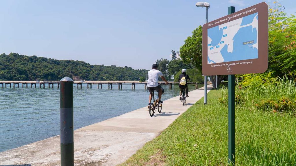 Cycling from St John's Island to Lazarus Island