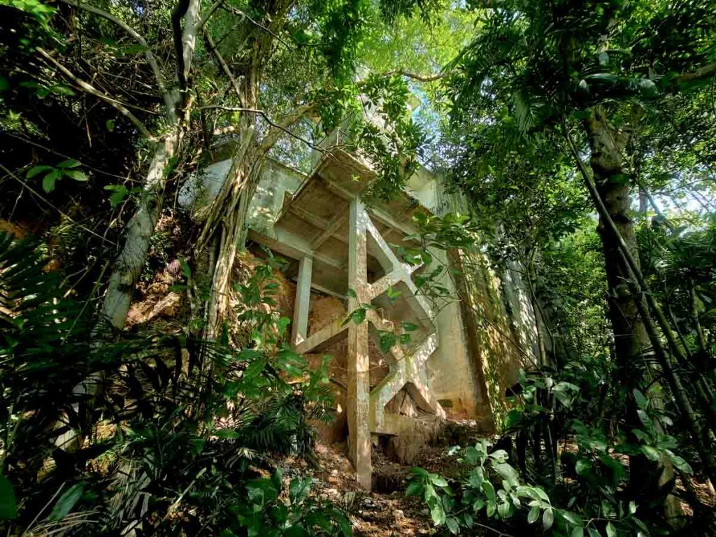 Fort Pasir Panjang old watch tower abandoned building - Labrador Nature Reserve Guide