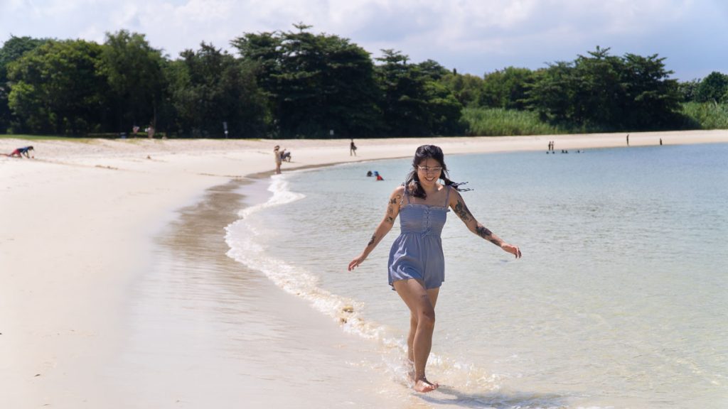 Playing at Lazarus Beach