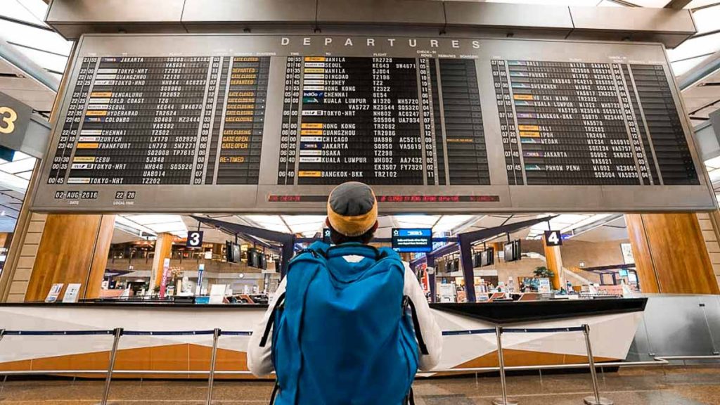 Boy at Airport Departure Hall