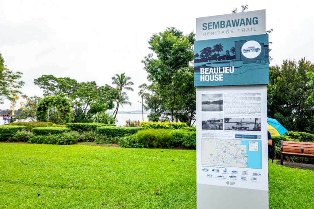 Information board for Beaulieu House along Sembawang Heritage Trail - Sembawang Heritage Trail guide