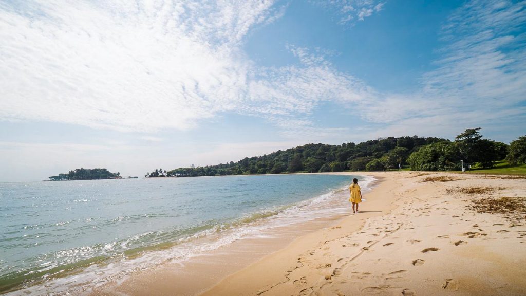 Drone shot along Lazarus Beach - Things to do at Lazarus Island