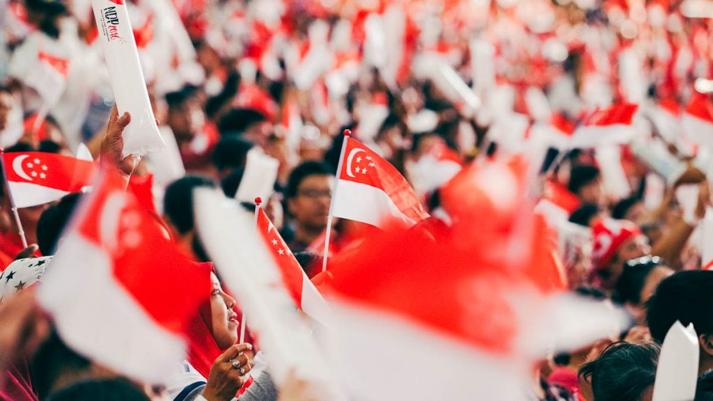 Singaporeans Celebrating National Day