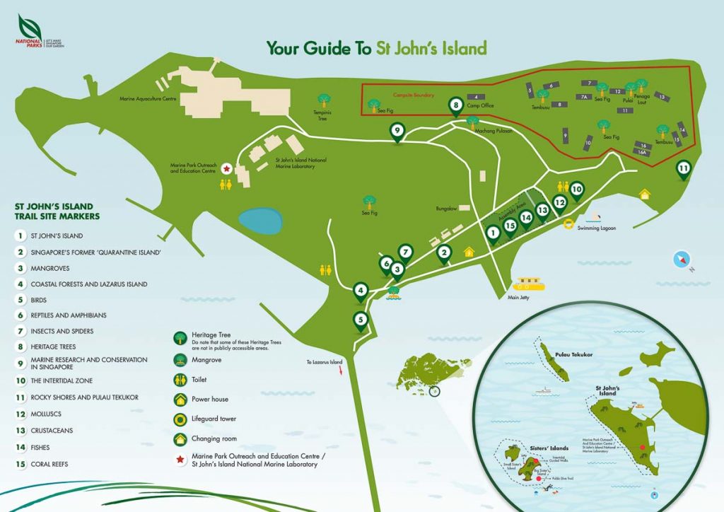 Guide to St. John's Island Map - What to do at St. John's Island