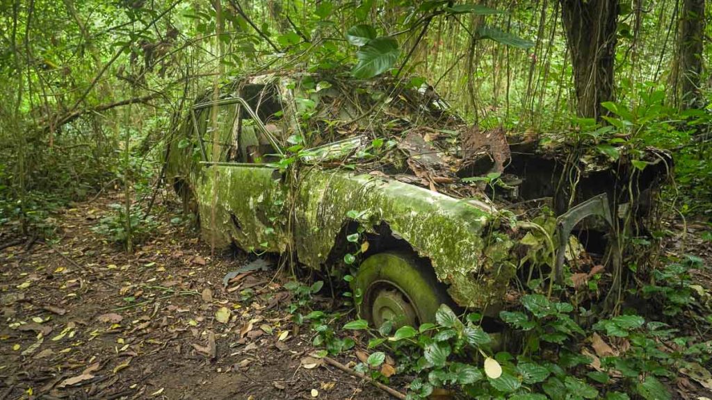 Voiture abandonnée à Bukit Brown — Randonnée à Singapour