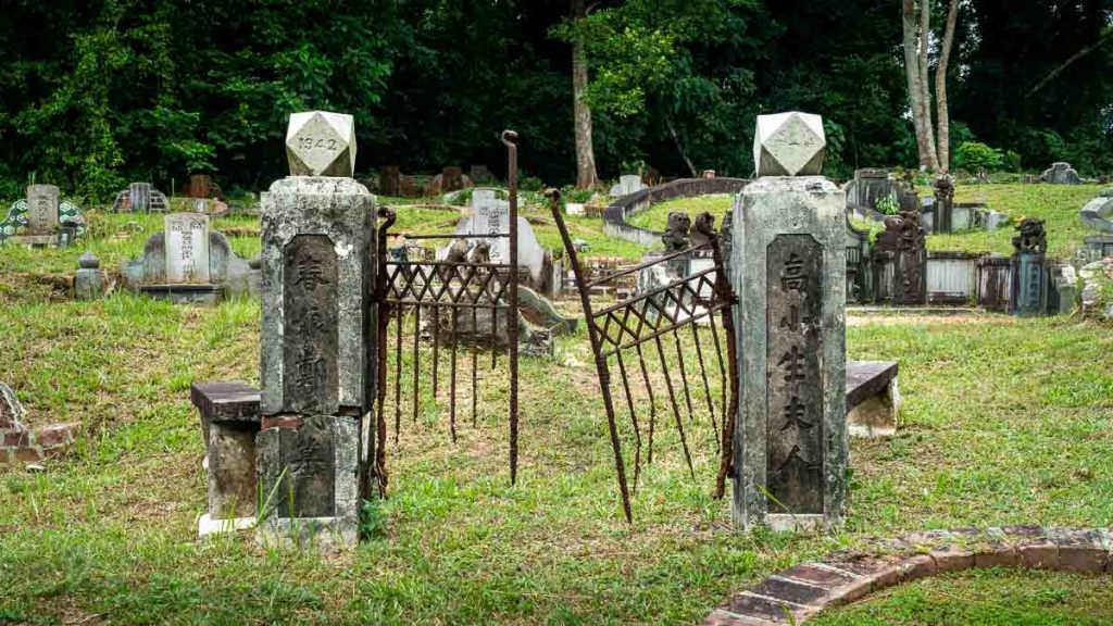 Gated Tombstone — Bukit Brown Cemetery