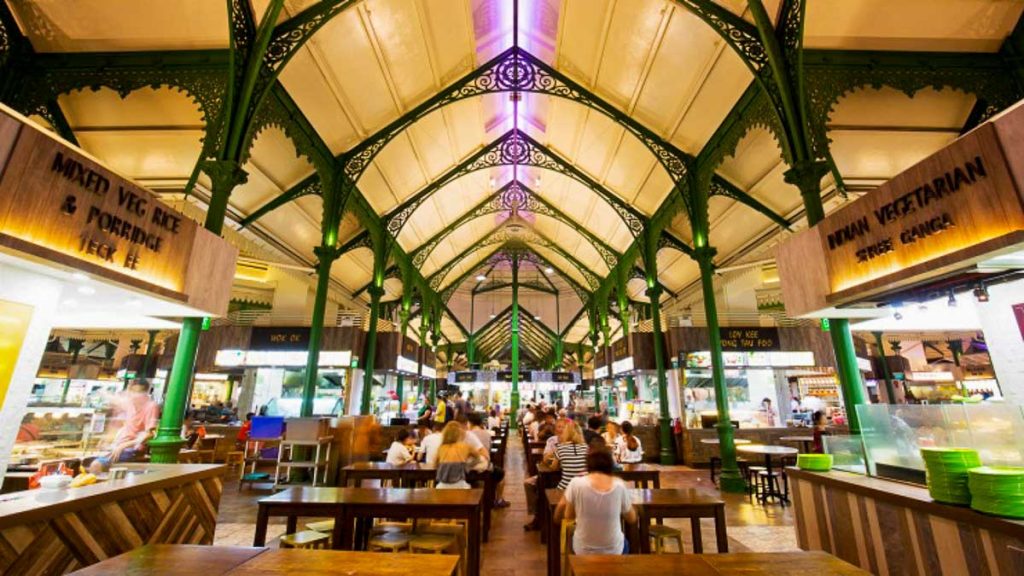 Lau Pa Sat Hawker Centre Interior - Singapore Itinerary