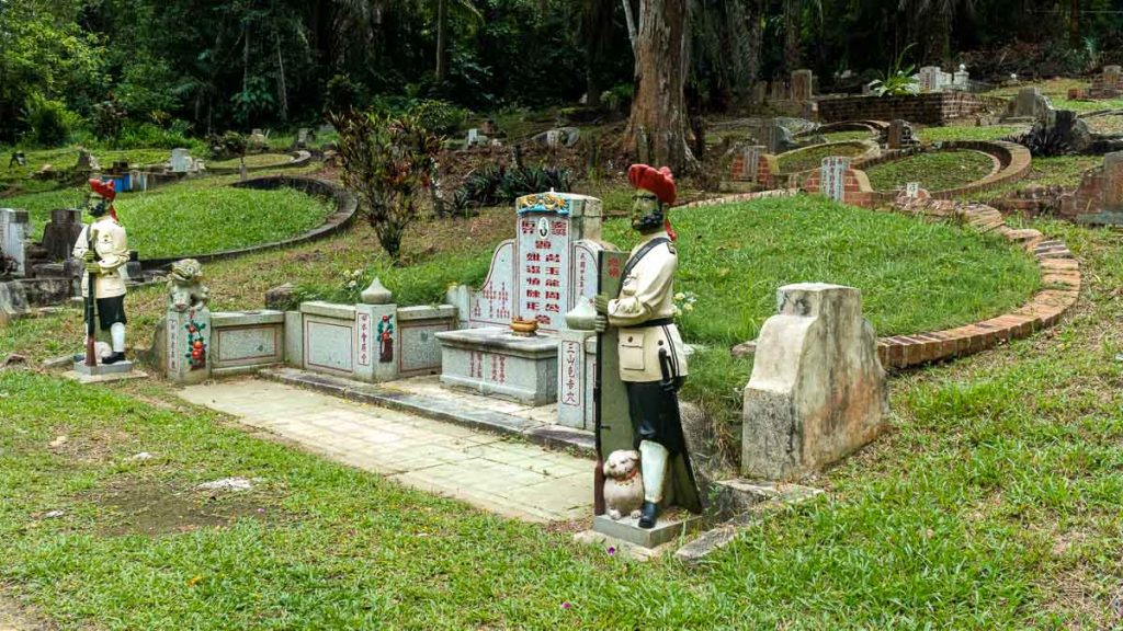 Sikh Guards at Tombstone — Bukit Brown Cemetery