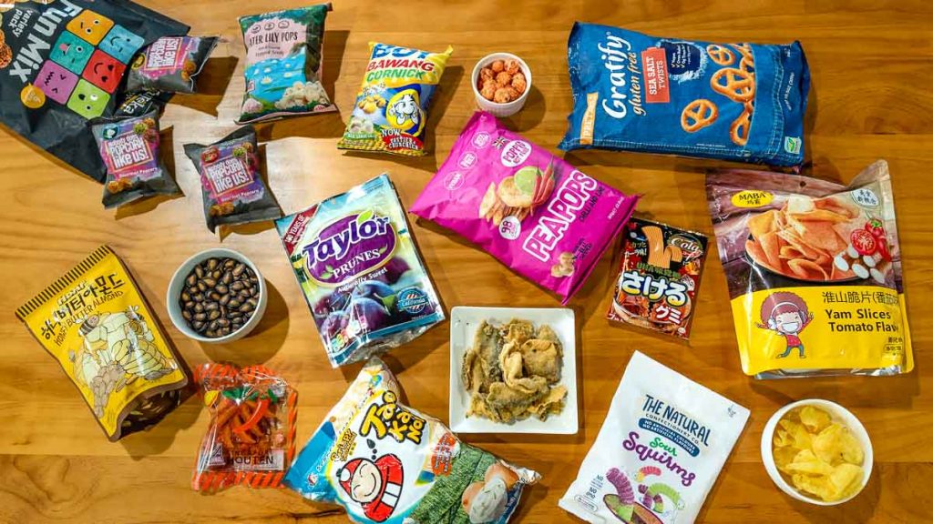 Variety of Snacks Spread on the Table