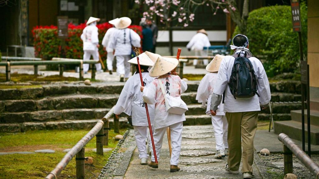 People on Shikoku 88 Temple Pilgrimage