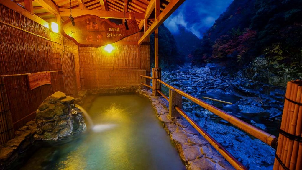 Hot Spring Overlooking River Guide to Shikoku