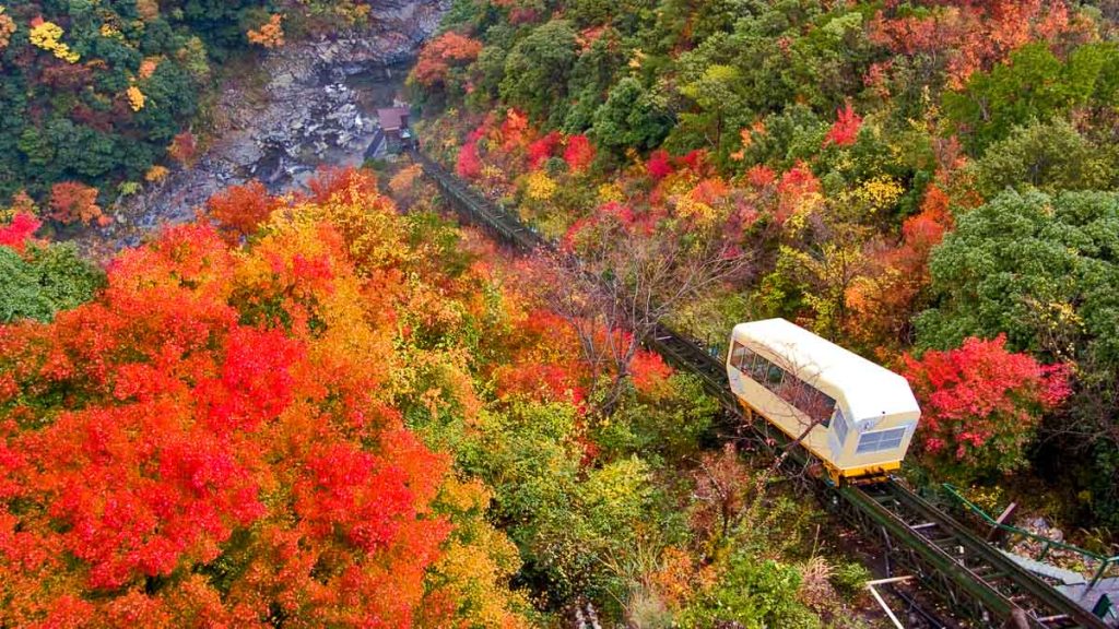 Cable Car at Hotel Iya Onsen Guide to Shikoku