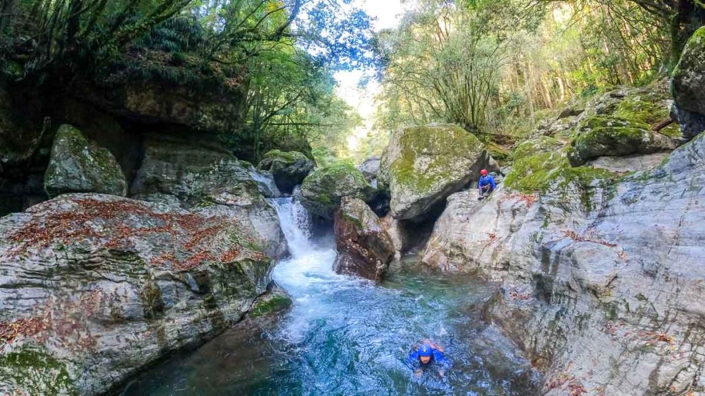 People on Niyodo Adventure Canyoning Experience Tour