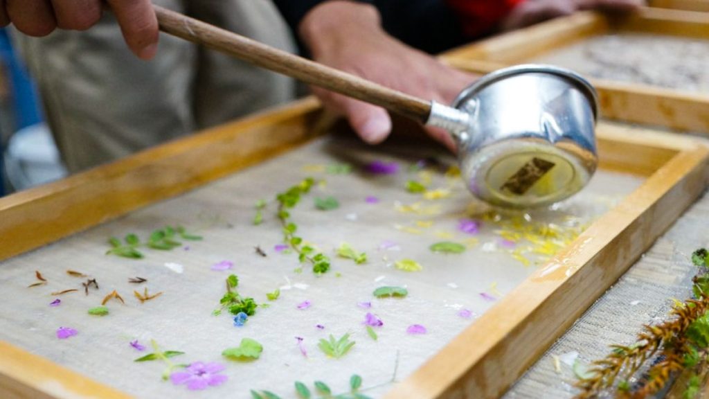 Person Making Japanese Paper