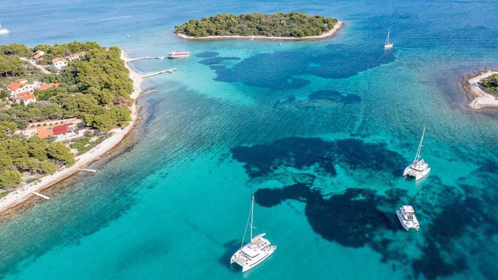 Island Hopping Day trip from Split Blue Lagoon Drone Shot - Best Things to do in Croatia