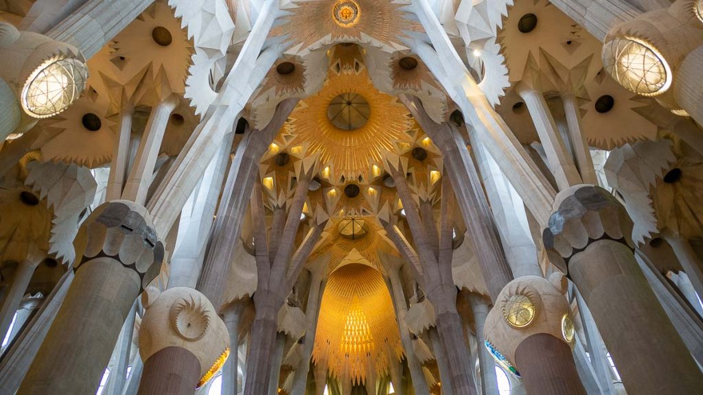 La Sagrada Familiar Church Interior Barcelona - Barcelona Itinerary