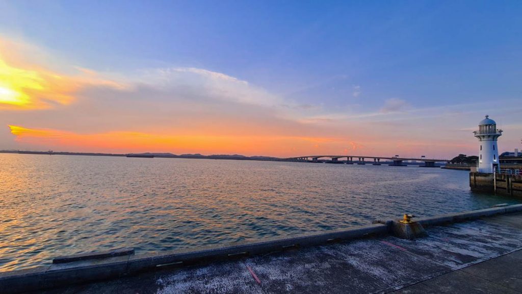 Sunset at Raffles Marina Lighthouse