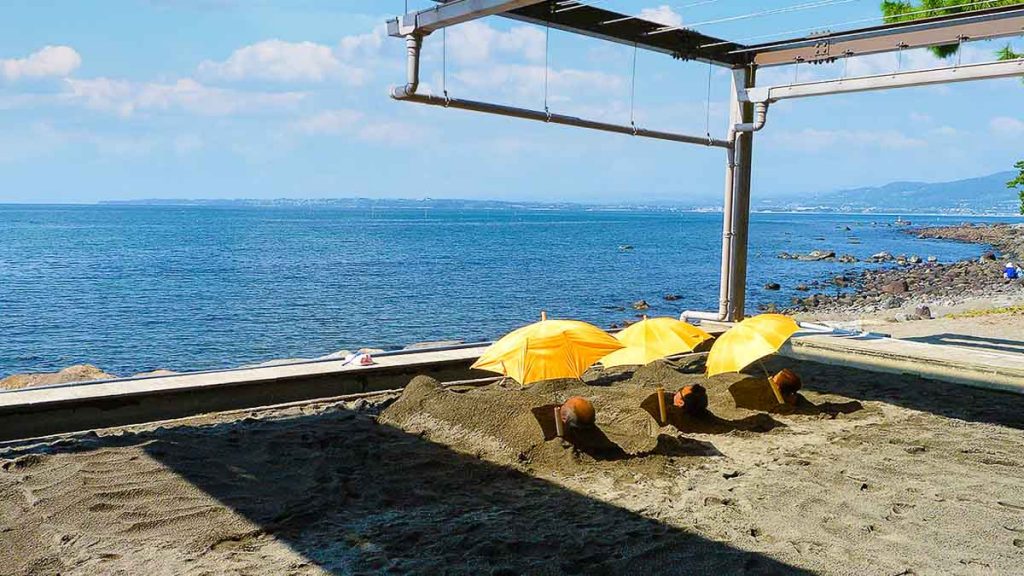 Sandbathing at Shoningahama Beach Oita