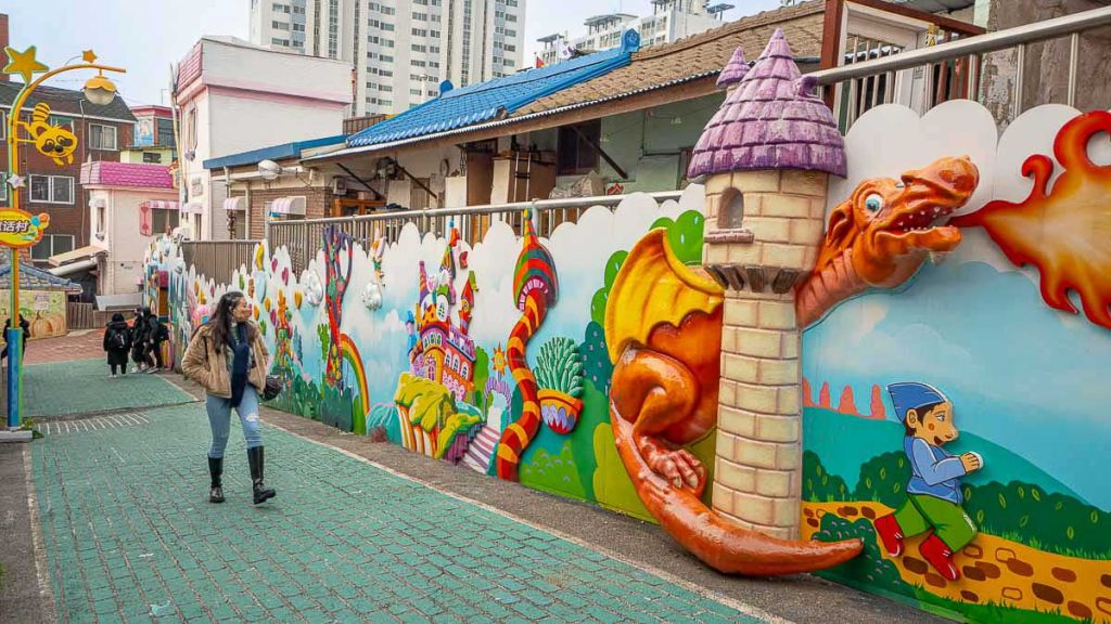 Fairytale Alley Mural Fairyland Village Incheon - Day Trips out of Seoul