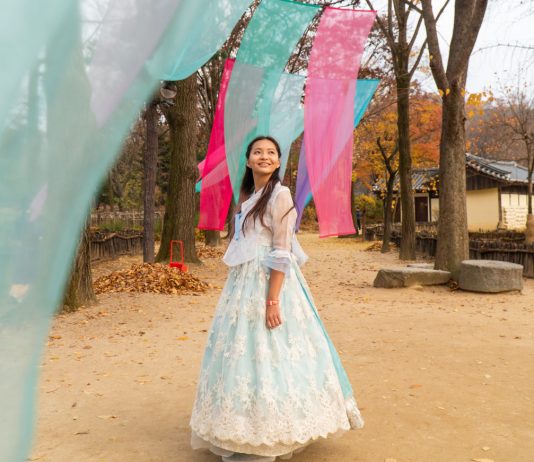 Girl in Hanbok at Korean Folk Village - Day Trips out of Seoul