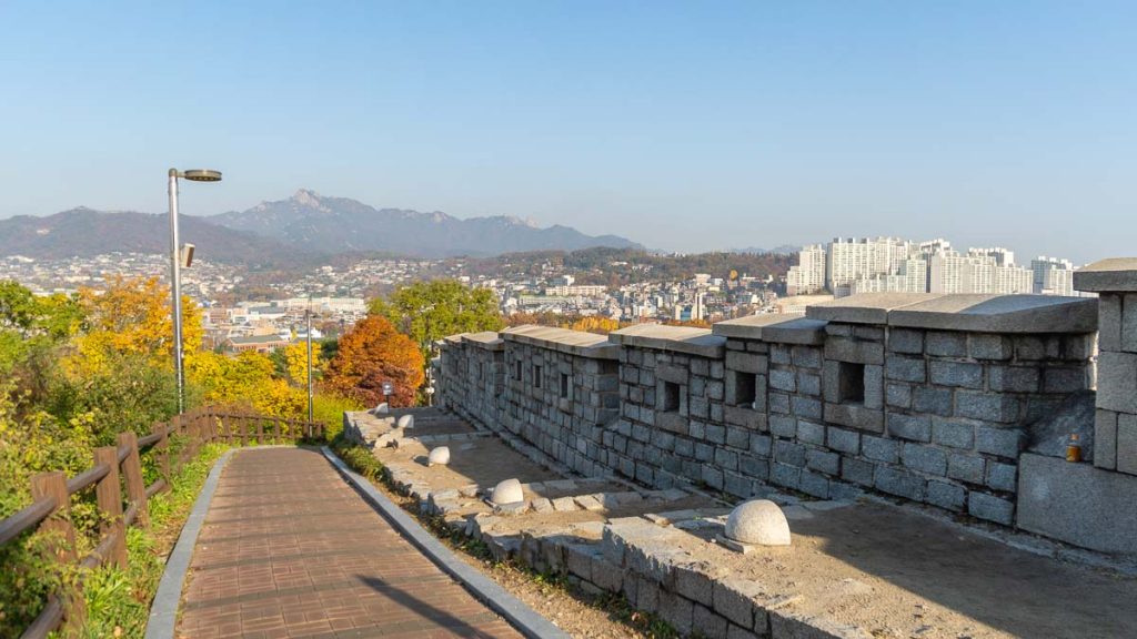 View at Naksan Park Seoul City Wall Singapore South Korea VTL Itinerary