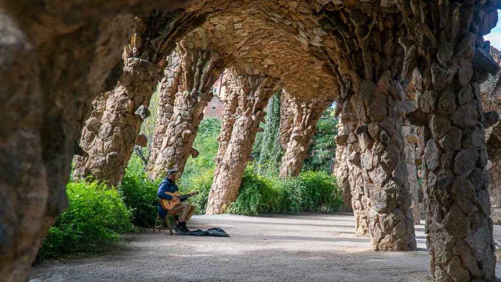 Park Guell Busker Gaudi Landmark - Things to do in Barcelona