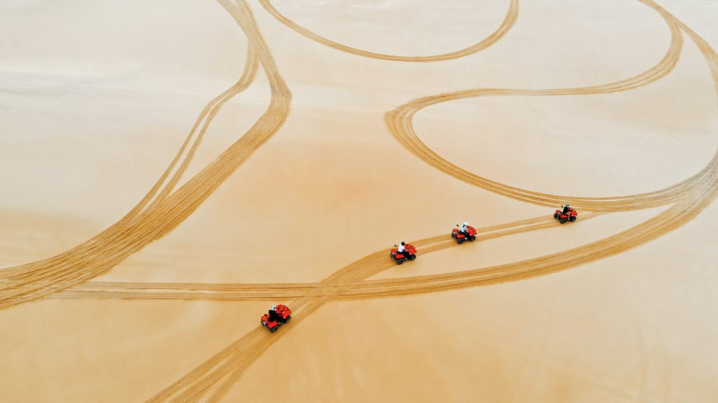 Quad bikes on Stockton Sand Dunes in Port Stephens - Sydney New South Wales