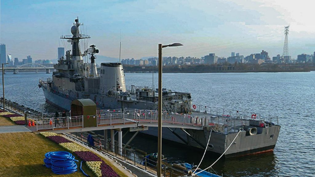 Ship Docked at Seoul Battleship Park Singapore South Korea VTL Itinerary