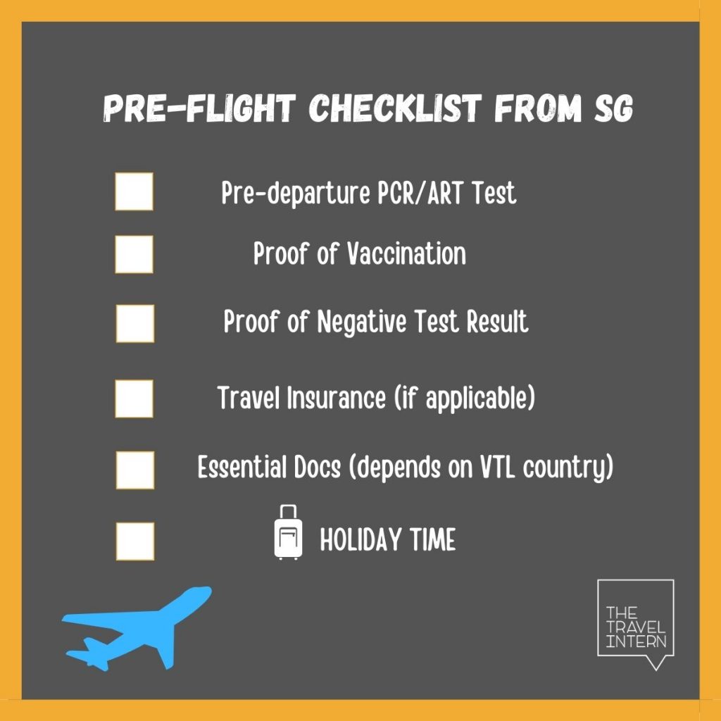 Checklist from SG Infographic- Safe Travels