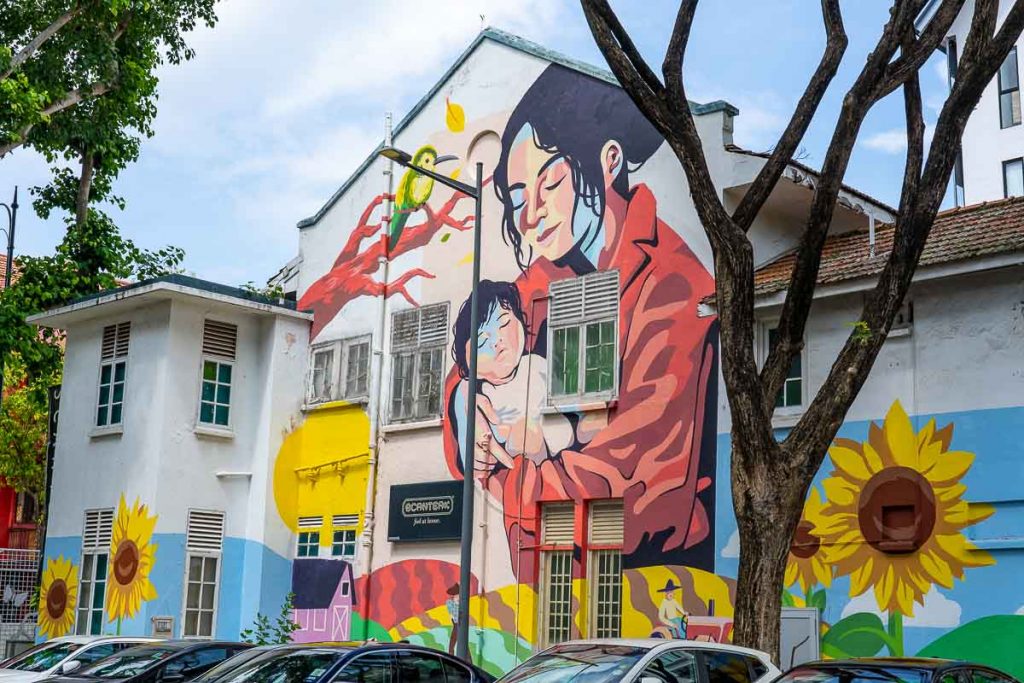 Sunflowers Mural around Joo Chiat and Katong - Singapore Neighbourhood Guide