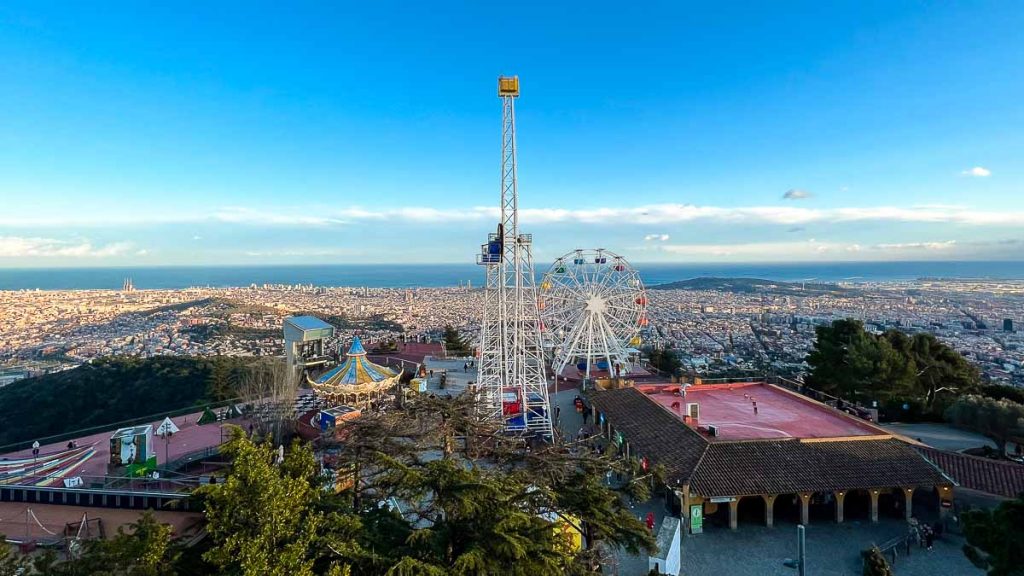 Tibidabo Amusement Park View of Barcelona - Best Things to do in Barcelona