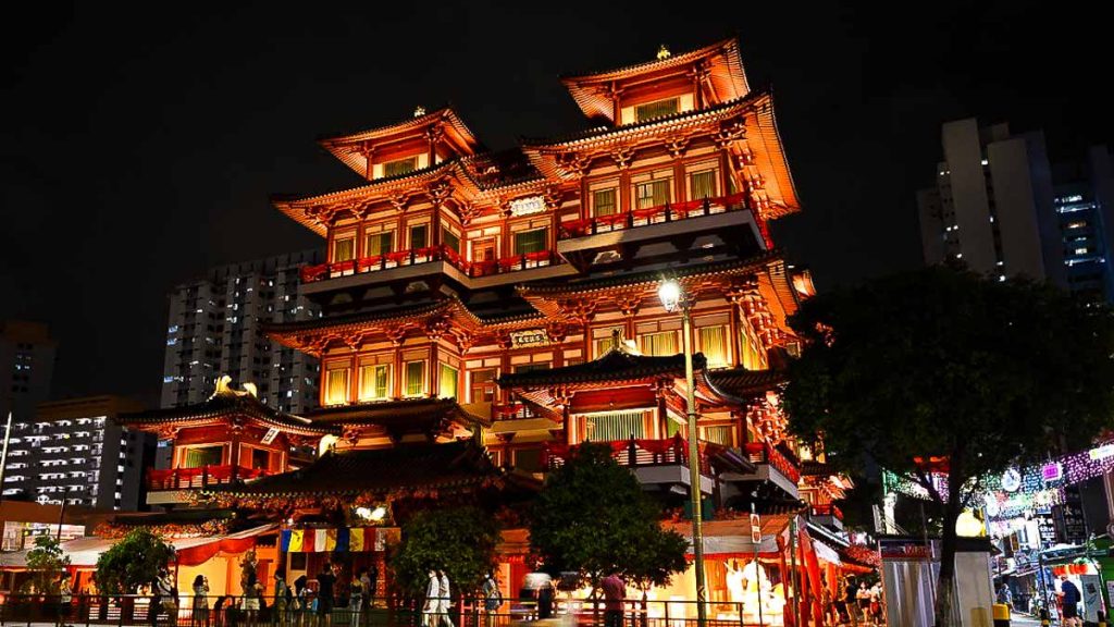 Exterior of Buddha Tooth Relic Temple - Instagrammable spots in Singapore