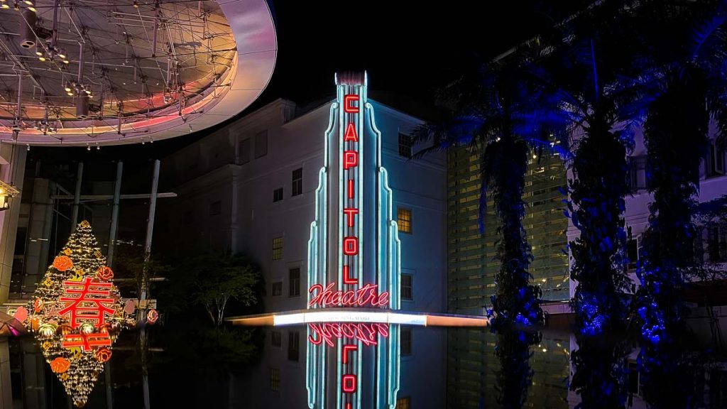 Exterior shot of Capitol Theatre - Instagrammable spots in Singapore