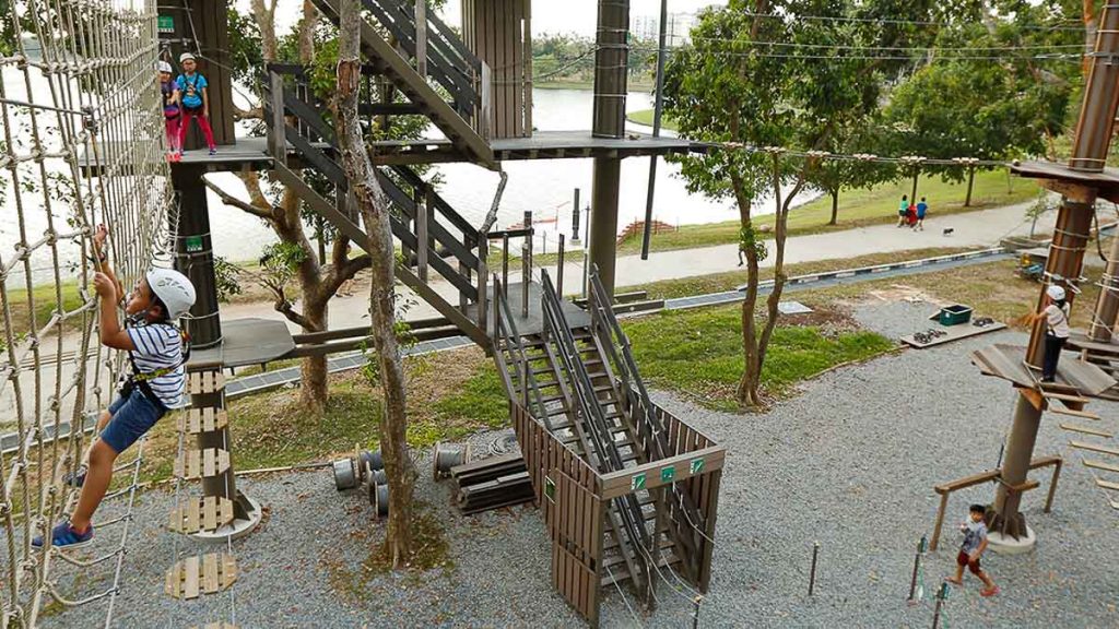 Forest Adventure high elements at Bedok Reservoir - LTA OTWStories Hiddens Gems Around the Neighbourhood