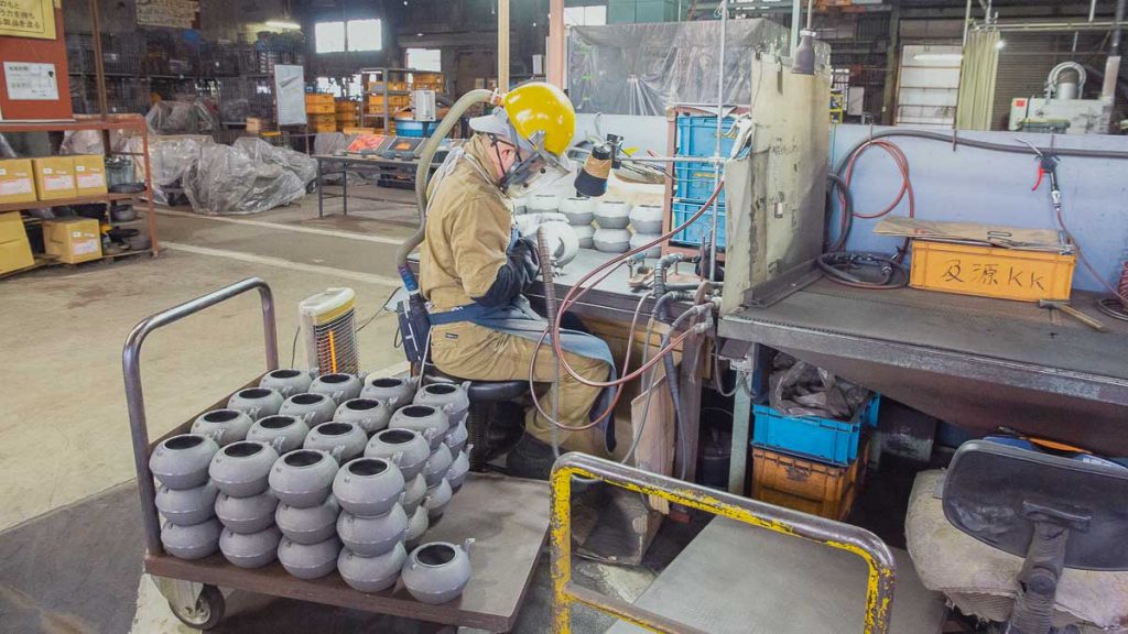Worker Making Iwate Ironware - Iwate