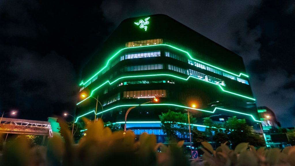 Establishing shot of Razer HQ - Instagrammable spots in Singapore