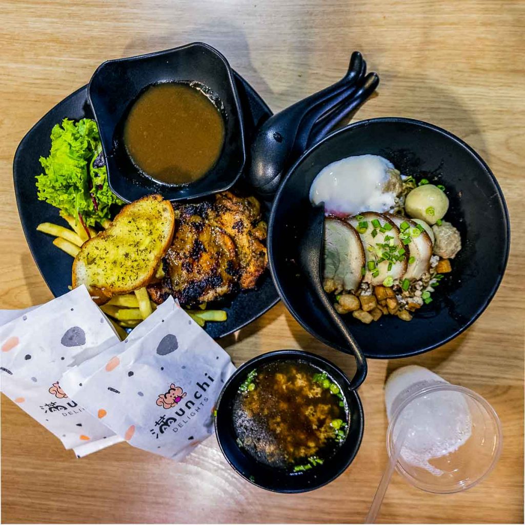 Plate of western and noodles - Supper Spot Singapore