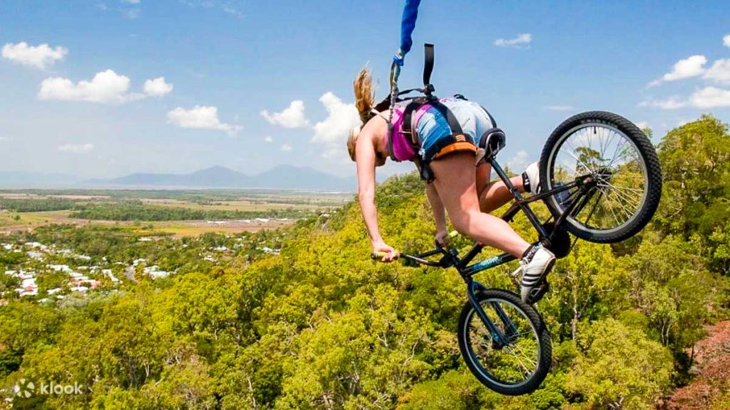 Girl on BMX Extreme Bungy - Queensland Travel Guide