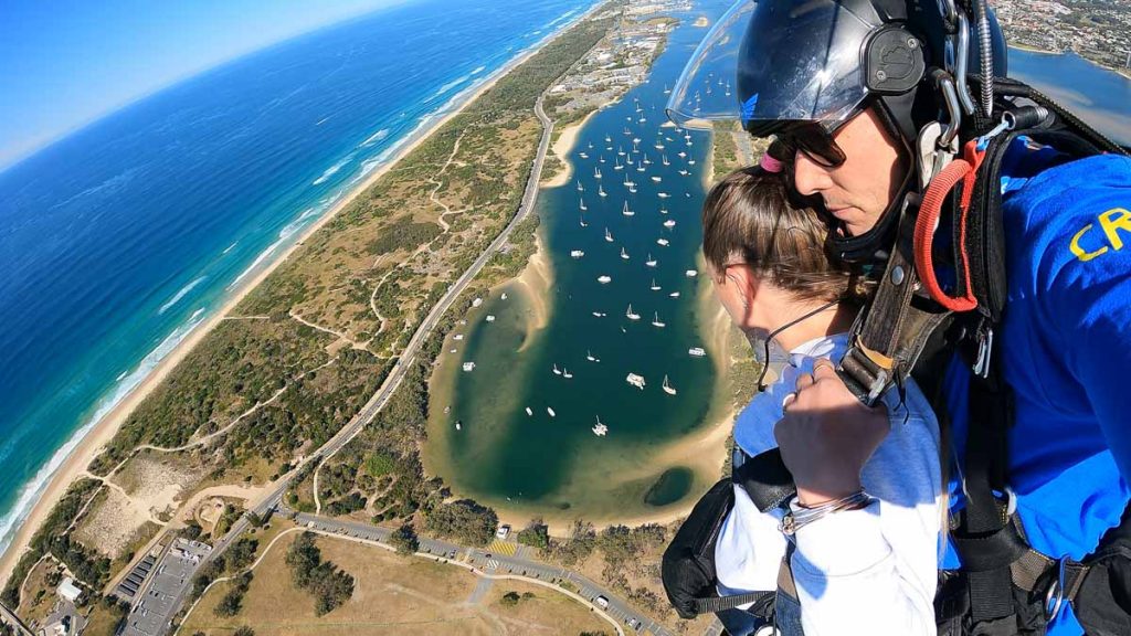 People Skydiving from Helicopter - Gold Coast Itinerary