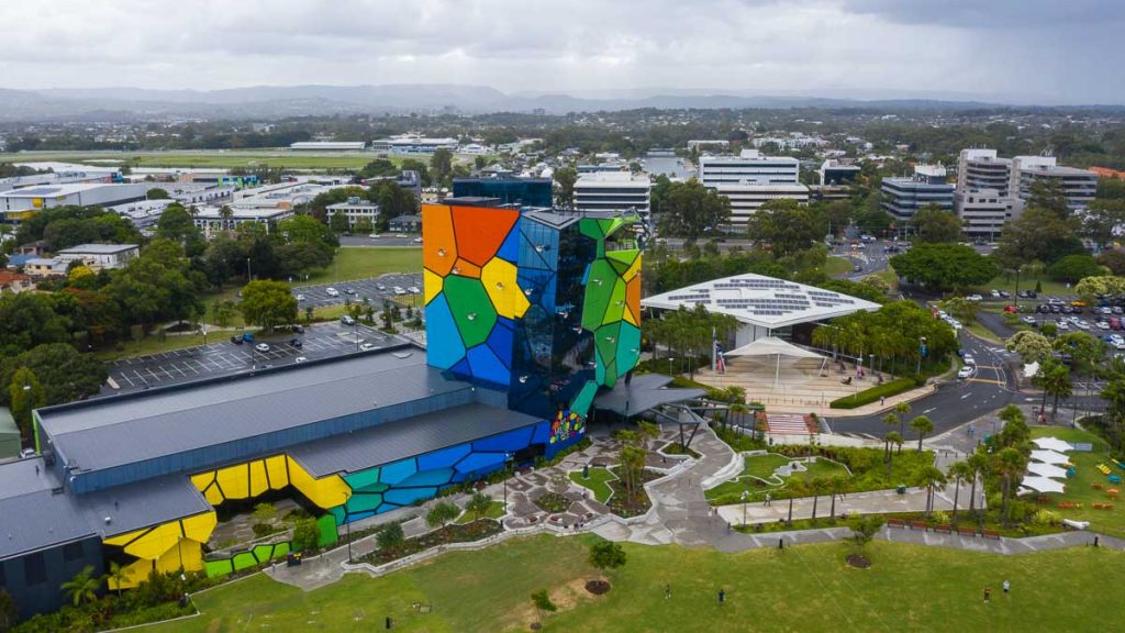Colourful Exterior of Home of the Arts - Things to do in Gold Coast