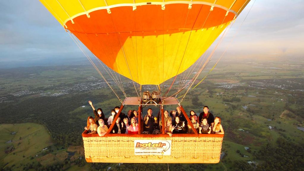 People on a Hot Air Balloon Flight - Things to do in Gold Coast