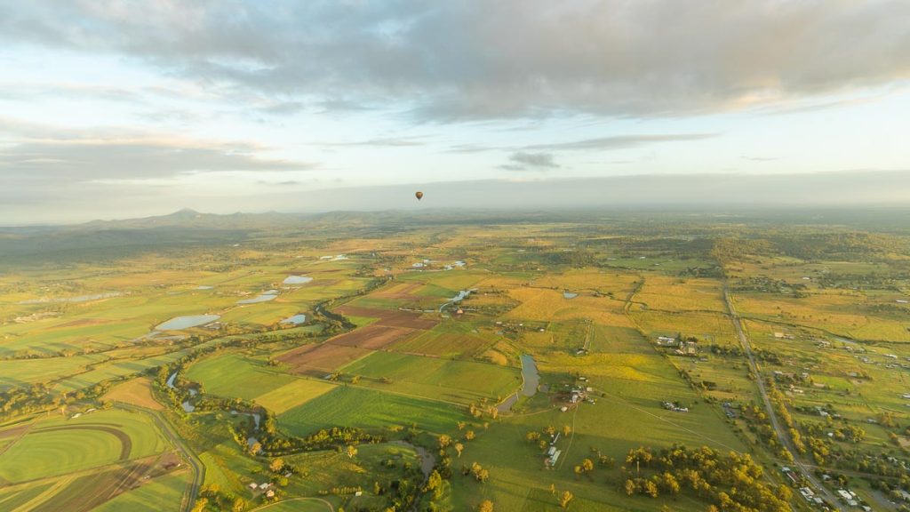 Green Scenery from Hot Air Balloon Ride - Things to do in Queensland