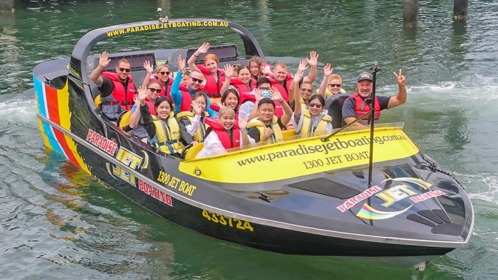 People on Jet Boat - Queensland Travel Guide