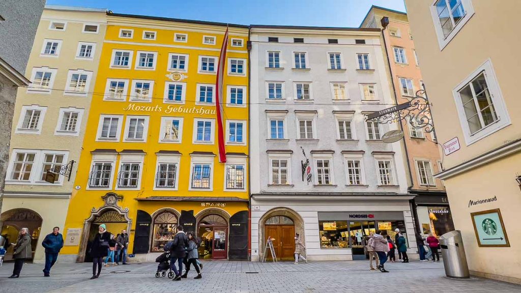 Salzburg Old Town Mozart's House Exterior - Austria Itinerary