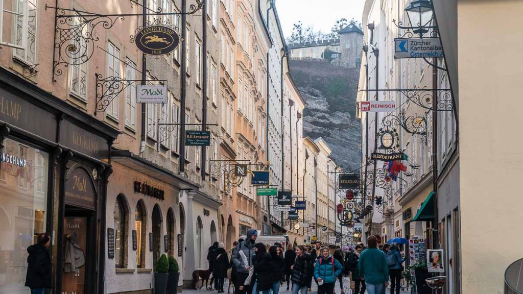 Salzburg Shopping Street Getreidegasse - Austria Itinerary